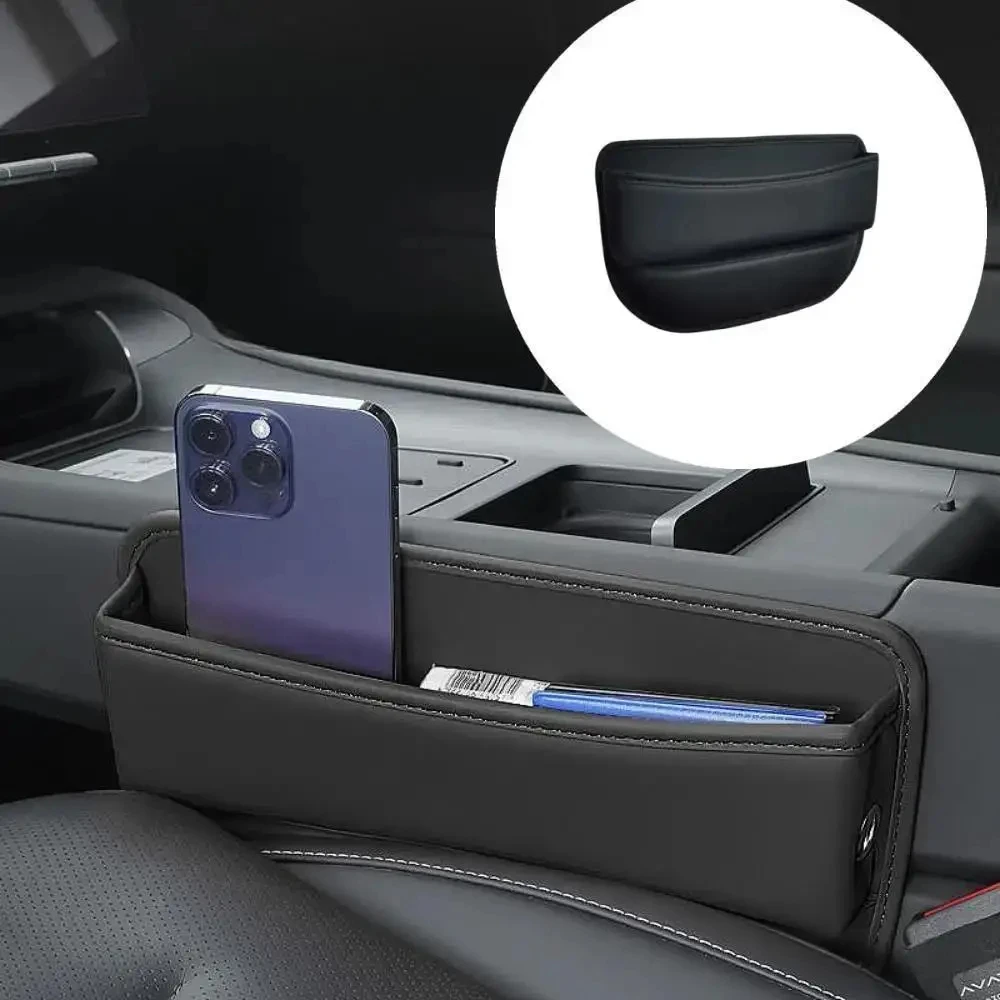 Car Seat Gap Box PU Leather Large Capacity Multifunctional Storage Miscellaneous Storage Box with Installation Gap Filling