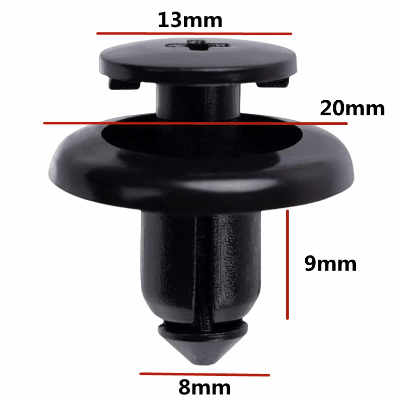 20Pcs For 8mm Hole OE: BC1D-56-145  90467-07146 Auto Bumper Retainer Fasteners Clip Plastic Car Fender Trim Panel Clips B66