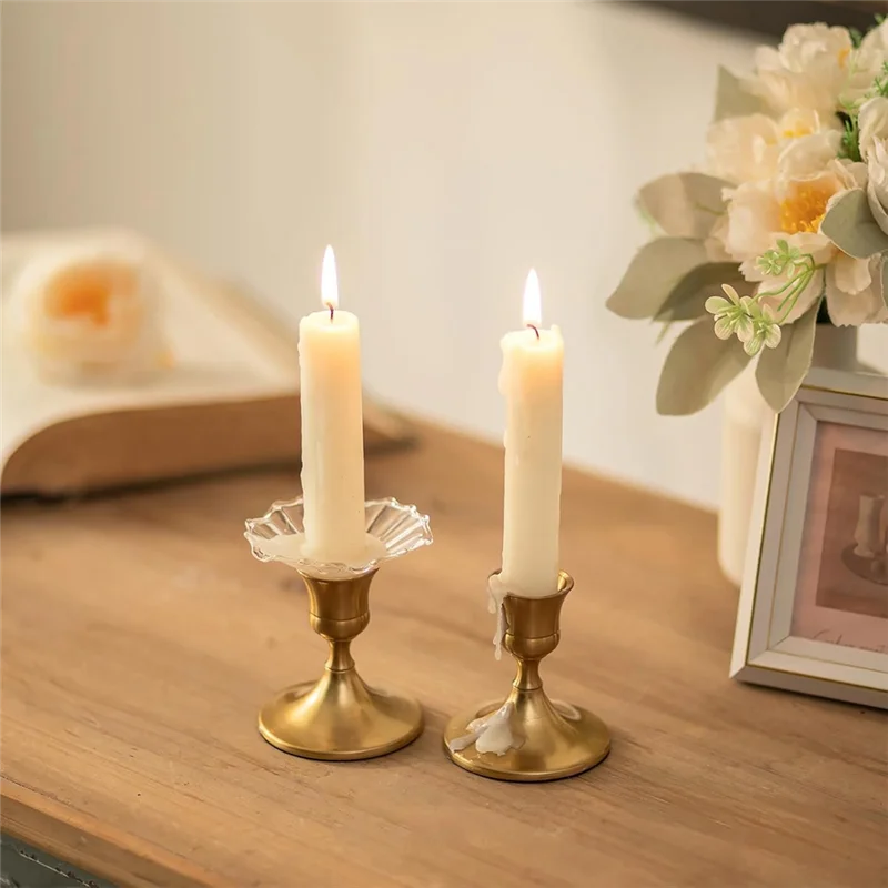 

AT43-Glass Bobeches For Candlestick Holders,12 Pcs Ribbed Candle Drip Protectors Candle Rings For Tapers, Candle Drip Catcher