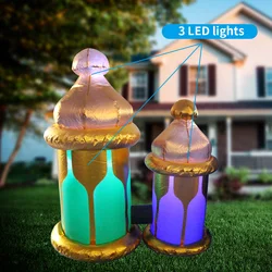 Inflatable Lanterns Muslim Decoration for Home Outdoor Ramadan Holy Celebration with LED Lights for Fasting Introspection Prayer