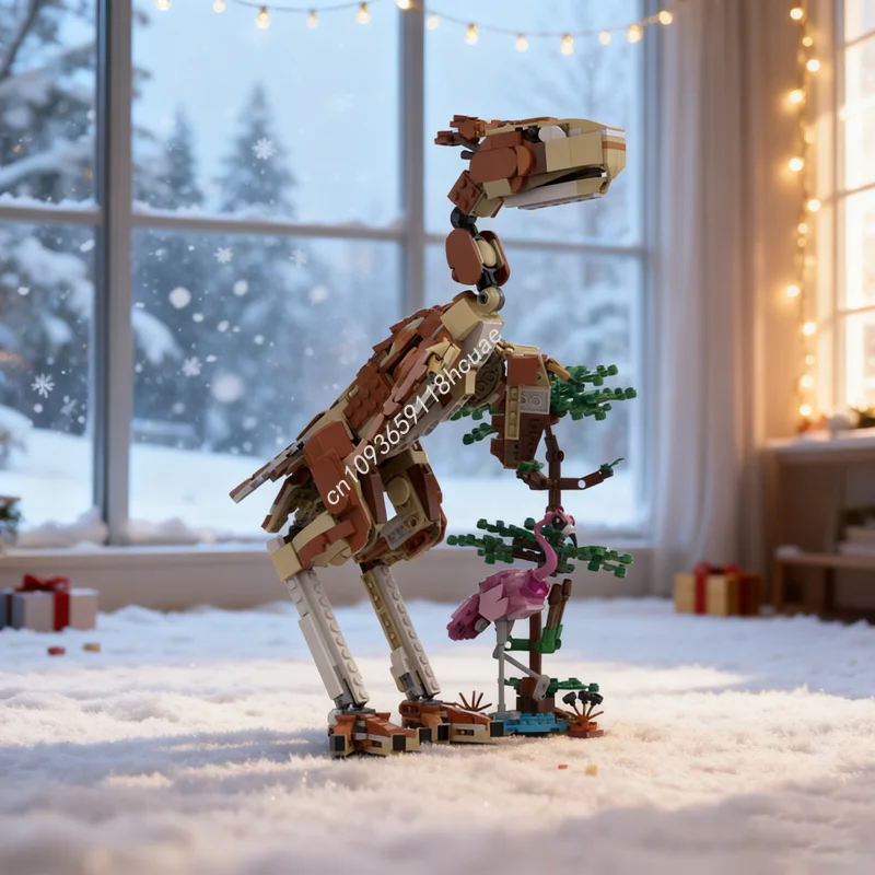 799 قطعة MOC Phorusrhacos Longissimus فلامنغو نموذج اللبنات العمارة هدايا عيد الميلاد تجميع اللعب لتقوم بها بنفسك فكرة عيد ميلاد #1