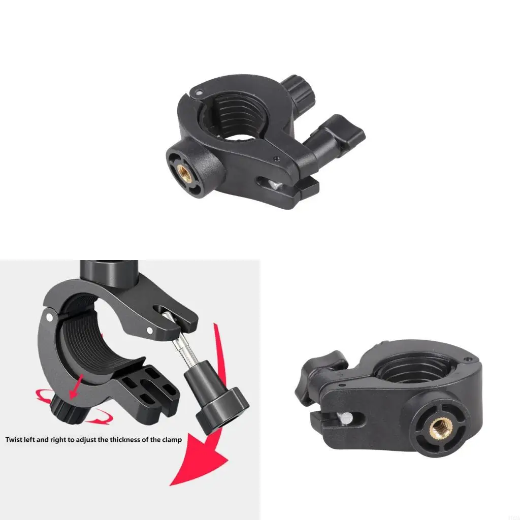 193A MultiPurpose 1/4in Female Screw Hole Base Mount Clamp For 15-25mm Pipe Connecting To Magical Arms Tripods Phone Holders