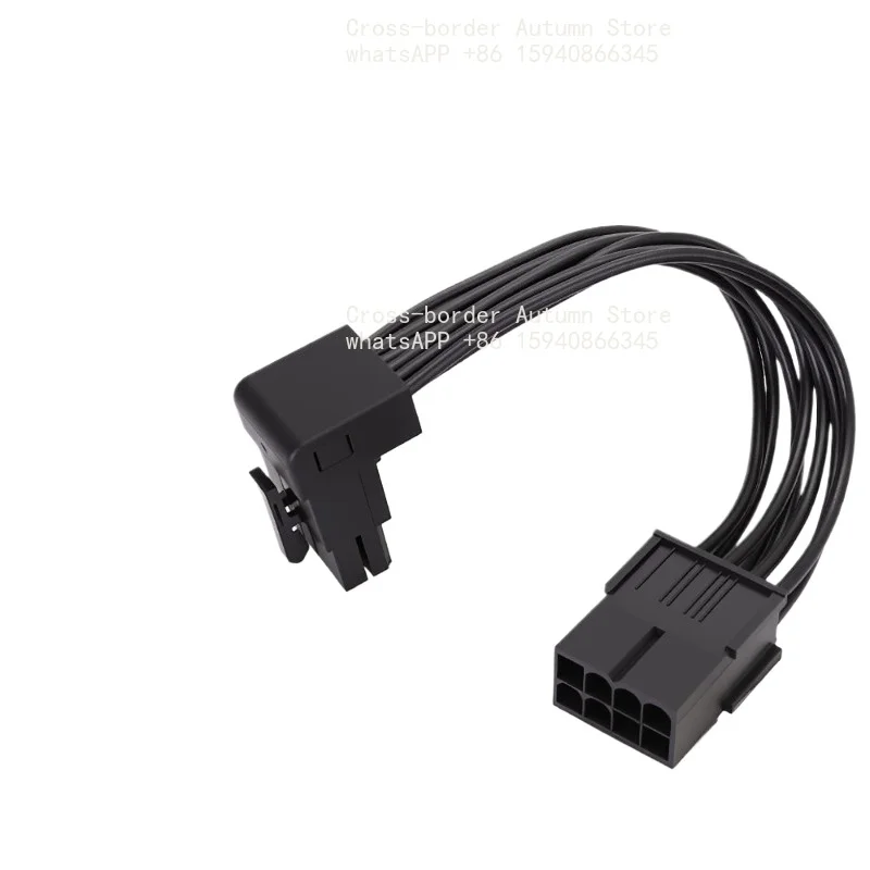 Graphics Card 8Pin 90‑Degree Angled Extension Cable 8‑Pin Male to Female Right Angle Adapter Cord Forward & Reverse Bend