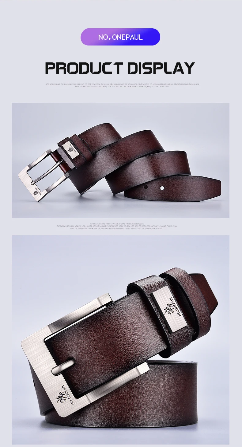 New Trend High Quality Buckled Jeans Leather Casual Business Cowboy Belt Men's Fashion Designer_maomaolike.com