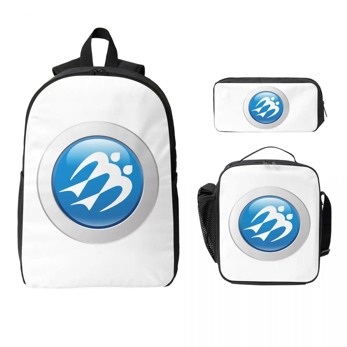 

Knaus Caravan Backpack Student Boys Girls BookBag School Bag Computer Shoulder Bags 3ps Insulated Lunch Bag Pencil Case