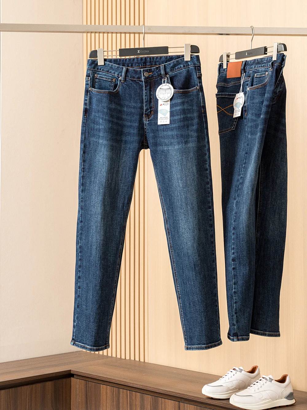 

Классические мужские джинсы из плотного денима, эластичные, облегающие, мягкие, прямого кроя, современные, длинные брюки, весна-осень