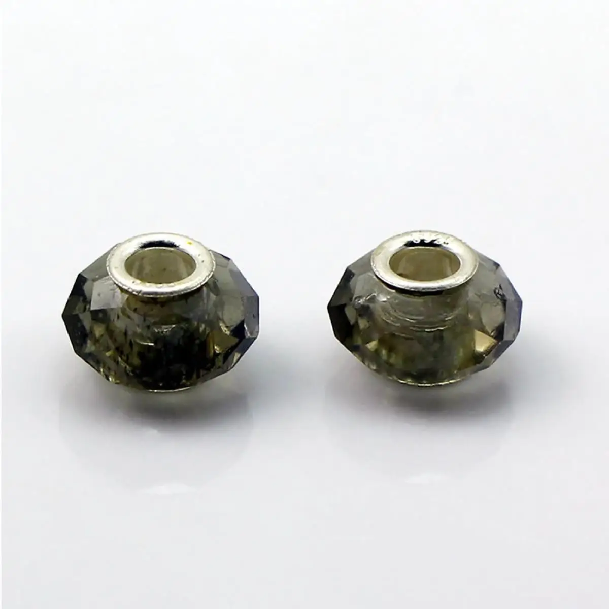 

Beadsnice 925 Серебряная бусина с большим отверстием 2 шт./лот серебряные бусины-разделители ручной работы для изготовления ожерелья, браслетов ID29423