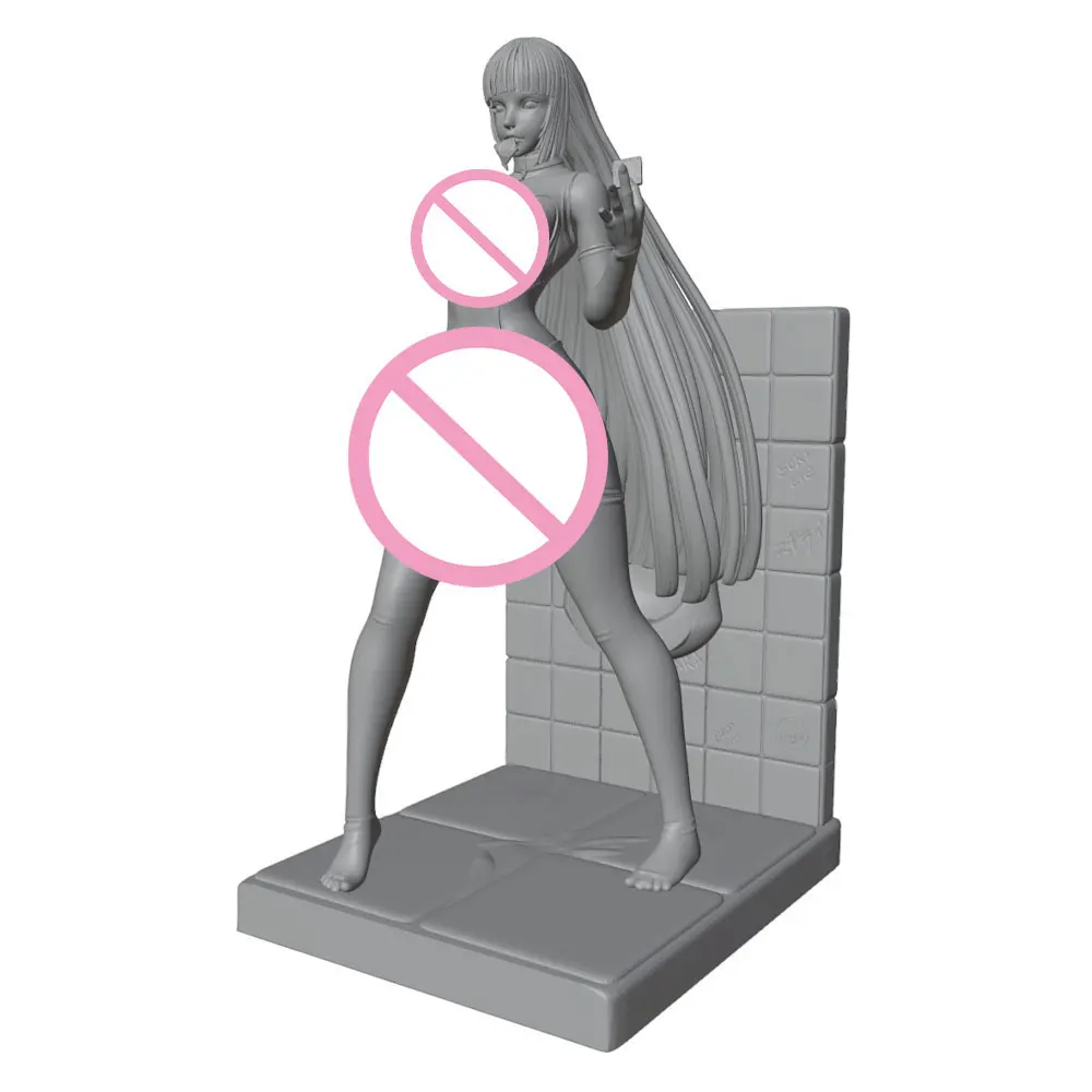 1/24/12/6 Beautiful long-haired girl, smart gesture modeling, anime character girl resin model kit, 3D printed statue, unpainted