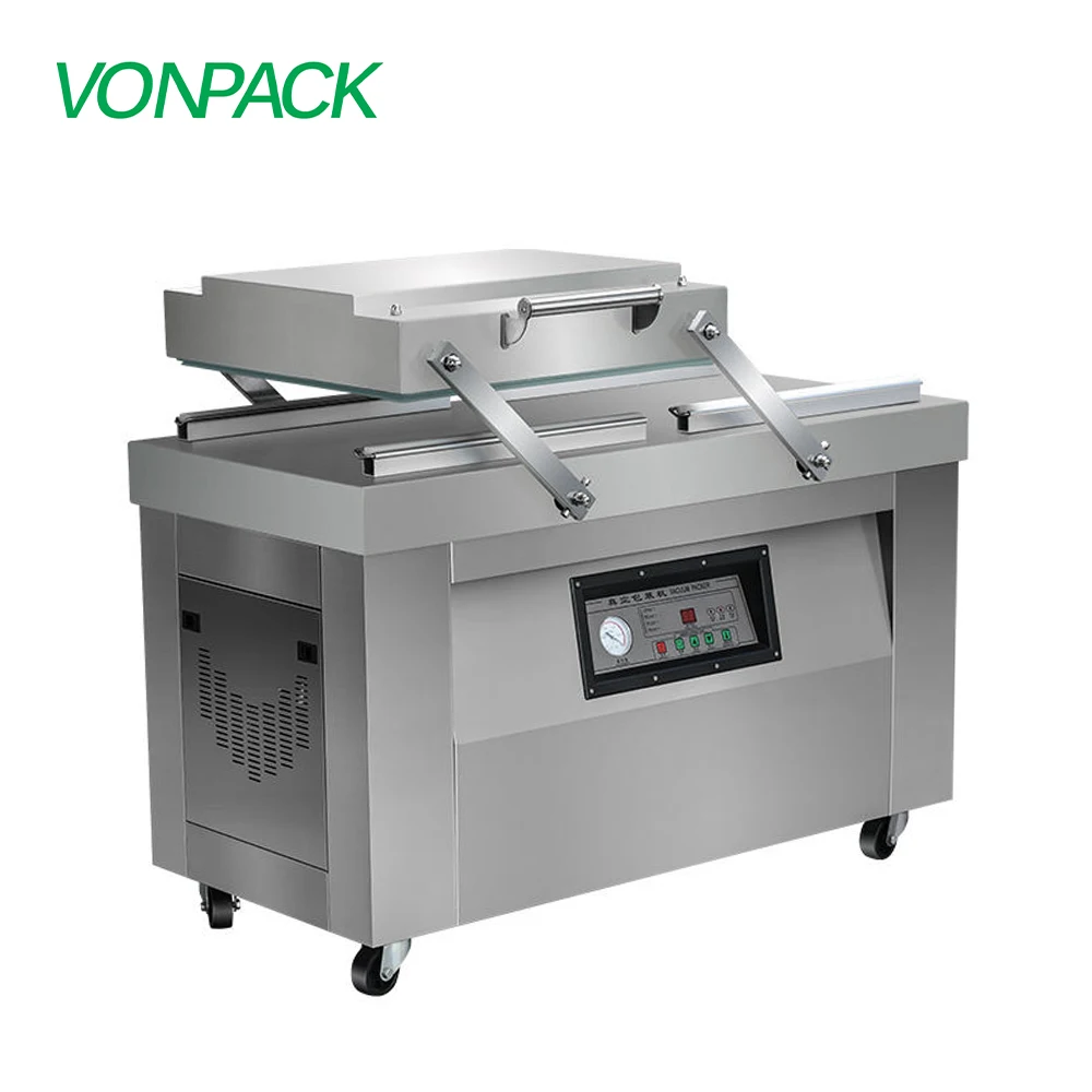 DZ-500 Double Chamber Vacuum Sealer Packaging With Fish Steak Vacuum Sealing