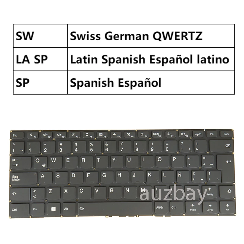 

Клавиатура для Lenovo Yoga 710-14isk 710-14ikb 710-15isk 710-15ikb LCM15J5 PM4CB-SP SN20K82203 Swiss LA Spanish