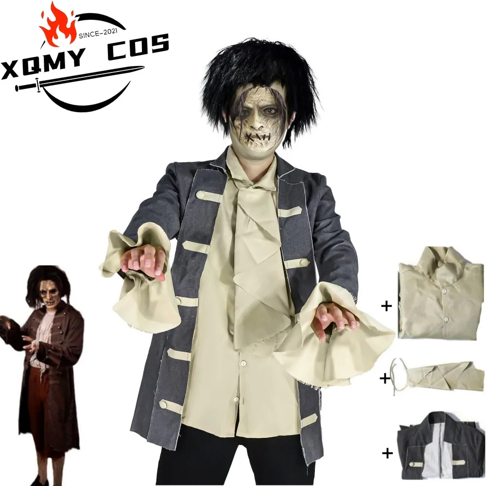 XQMovie Hocus Pocus Billy Butcherson Cosplay Costume Anime Adult Child Coat Lining Uniform Halloween Stage Performance Suit