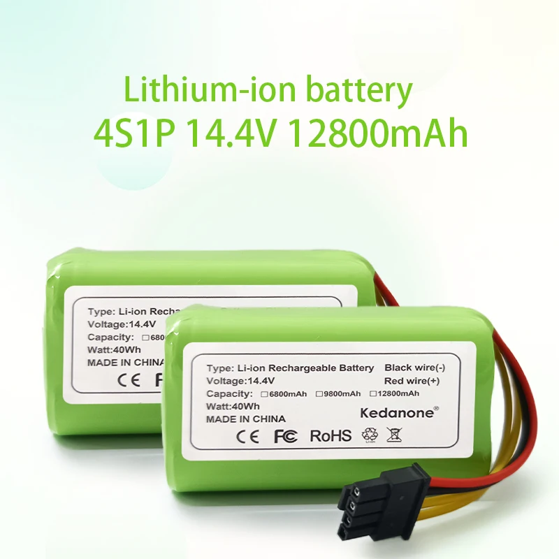 

18650 4S1P 14.4V 12.8Ah Lithium Ion Battery,for Cecotec Conga 1290 1390 1490 1590 Vacuum Cleaner Li-ion Rechargeable Battery