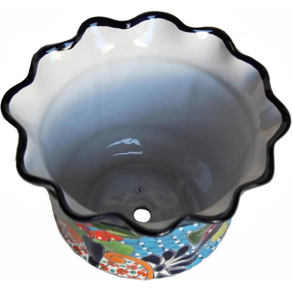 ine Crats Imports Indo/OutdoDuero Mexican ColTalavera Ceic Garden Pot