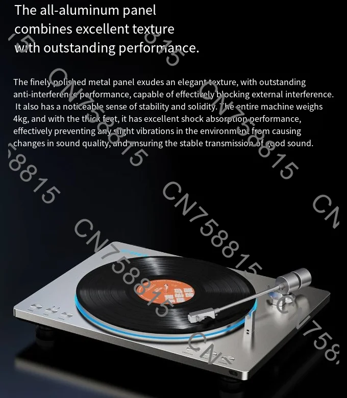 HiFi Stereo System Fully Automatic Belt Drive for Home Audio deposit，TT13 Bluetooth Turntable Vintage Vinyl Record Player