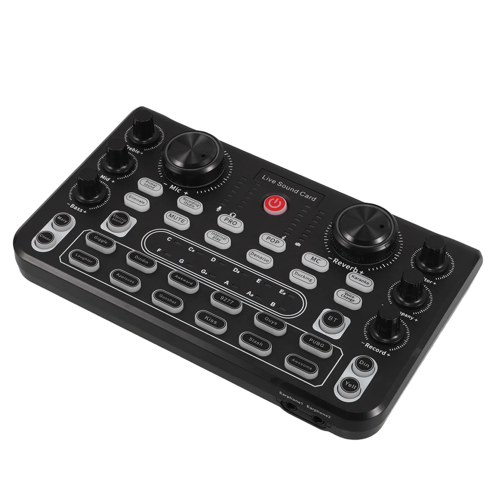 

Portable Desktop Singing Sound Card Audio Mixer Compact Karaoke Live Streaming Gaming Recording Multi Language Mixing
