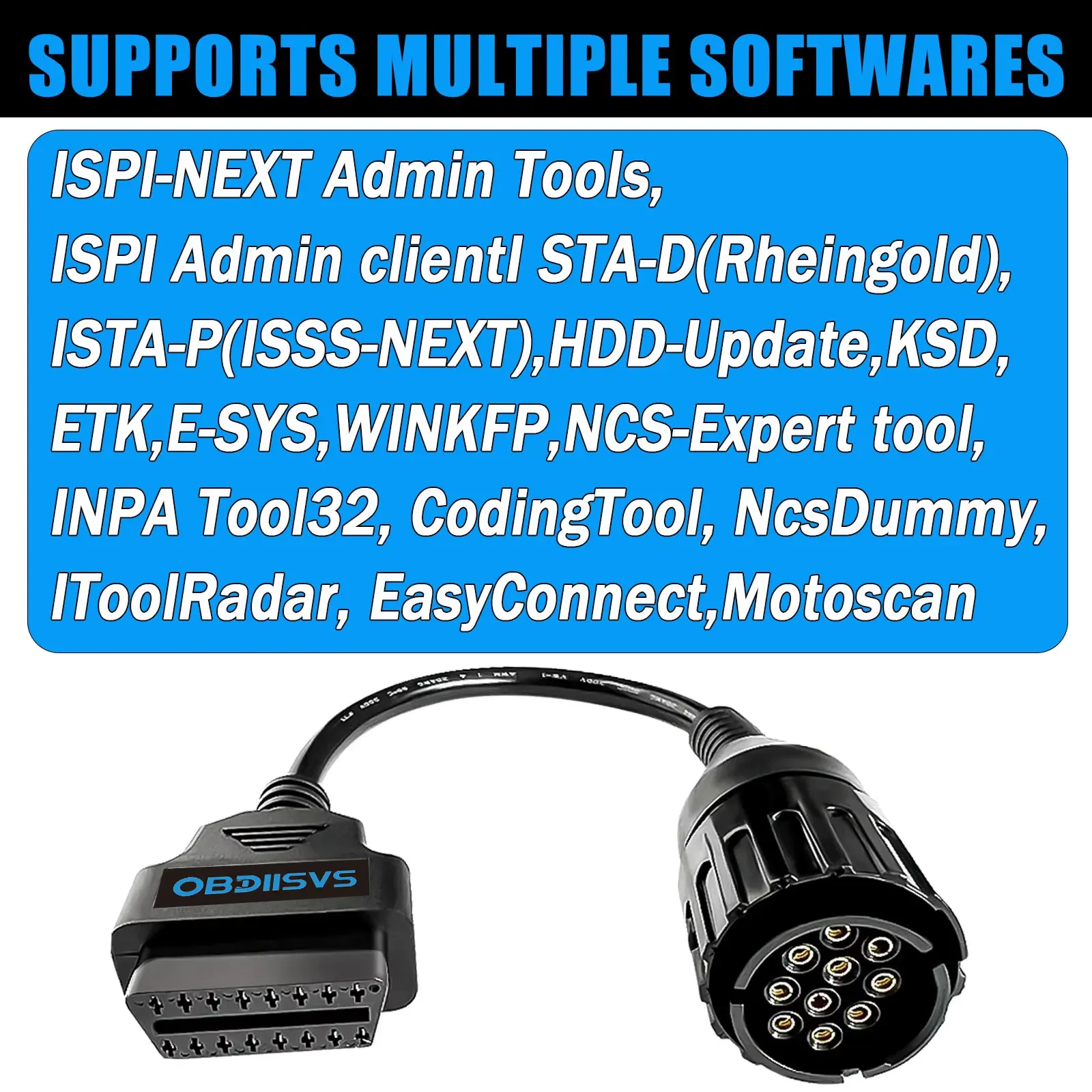Motorrad-OBD2-Diagnosekabel für ICOM-D 10-Pin-OBD-Anschluss für F800GS S1000 R1200GS Motorrad für GS911 Kompatibel mit MotoScan – Detail 4
