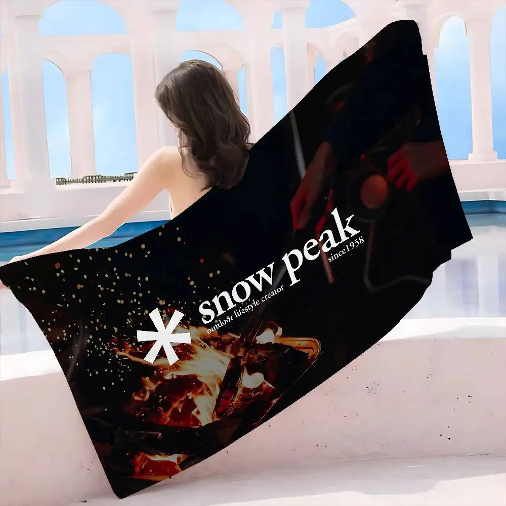 S-Snows Logo Peak Beach Towel Colorful Bath Towels For Girl Microfiber Quick Dry Custom Sand Free Beach Yoga Spa Gym Pool