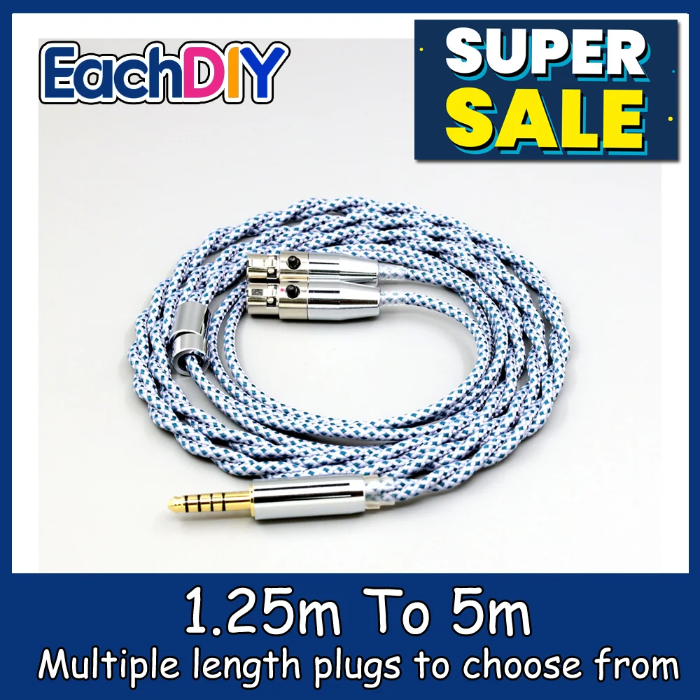 

99% Pure Silver Mix Graphene OCC Shielding Earphone Cable For KENNERTON THROR ROGNIR THEKK WODAN VALI headphone LN008653