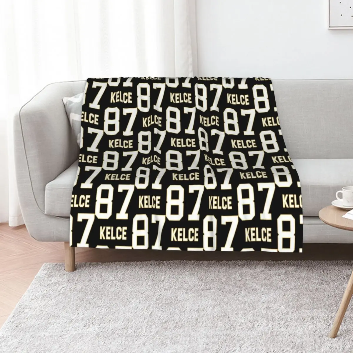 KELCE 87 Essential T-Shirt Throw Blanket Beautifuls Designers Stuffeds Beach Camping Blankets