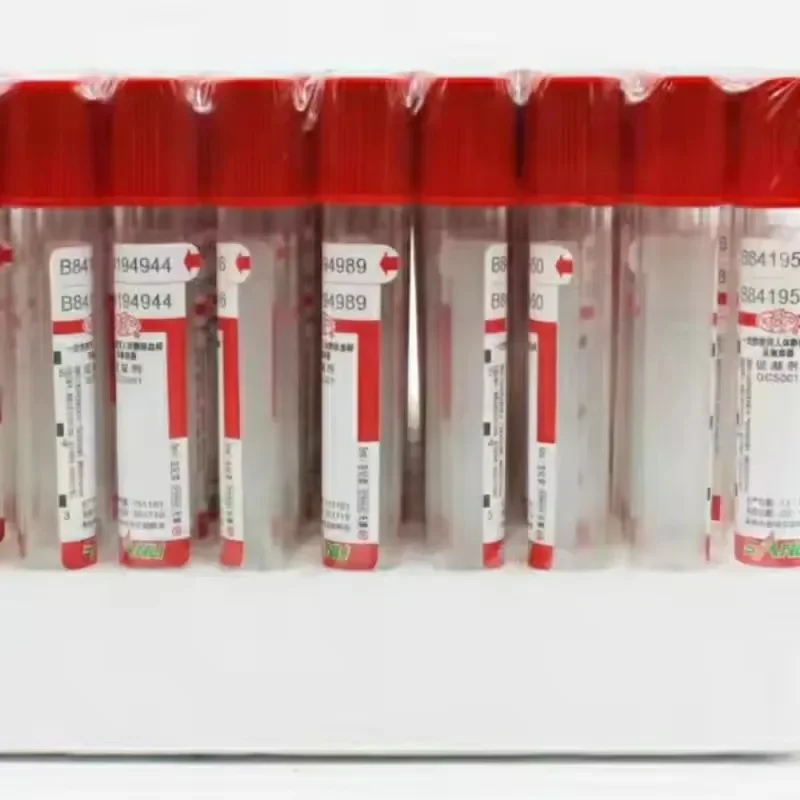 3ML 5MLl 10ML Disposable Vacuum Blood Collection Plain Tube without Additive Red CGF tube Laboratory Consumables PRF tubes