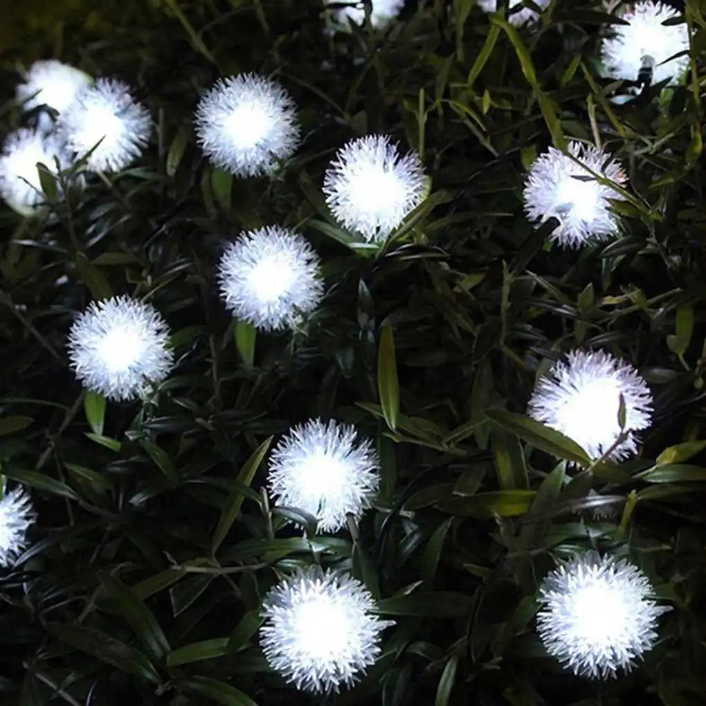 5M 20LEDS Снежок Солнечные сказочные гирлянды Рождественский открытый сад