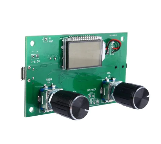 FM Receiver Module, Adjustable Frequency Stereo Output Radio Module, Wireless Audio Campus Radio Receiver