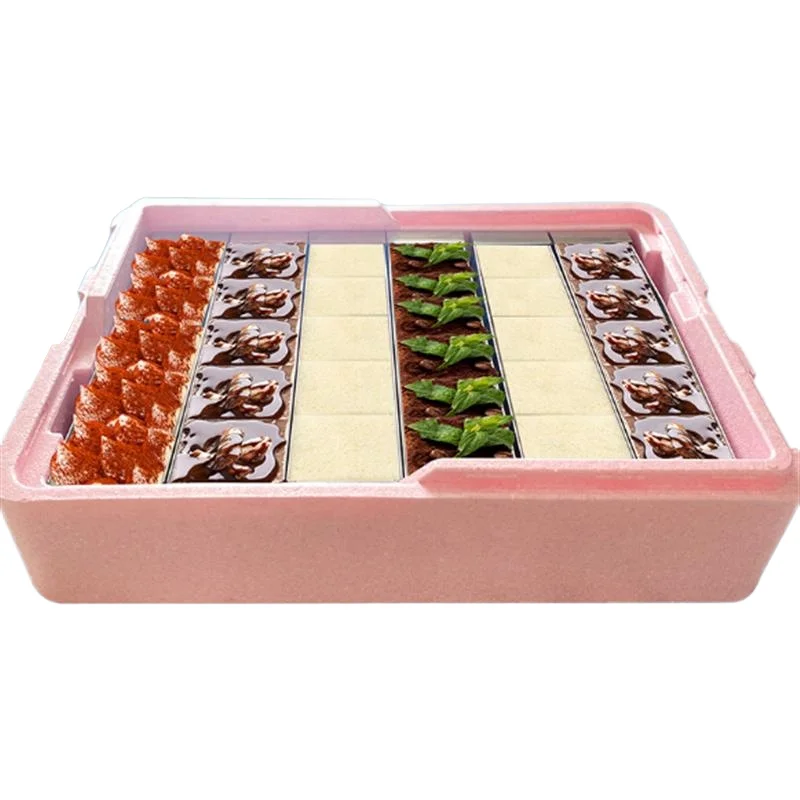 Portable Insulated Foam Cooler Box: Transparent Cover Design, Also for Tiramisu Mold Storage