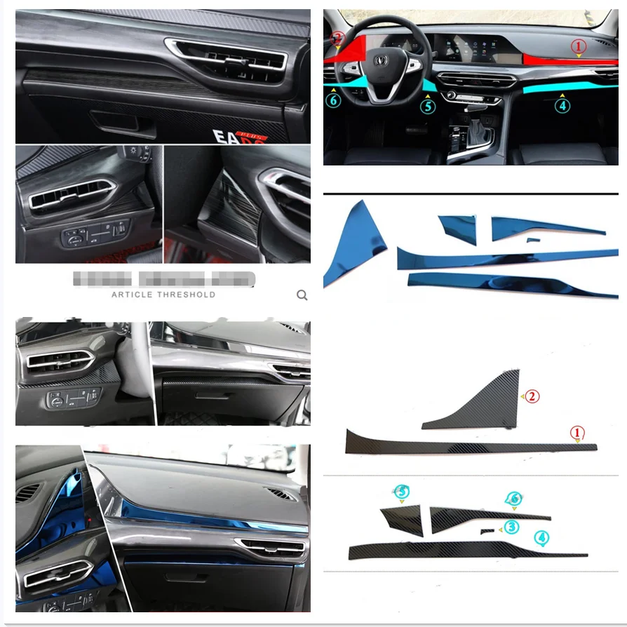 

For Changan Eado Plus 2020 2021 2022 2023 Accessories Central Control Instrument Panel Decoration Cover Trim AC Outlet Vent