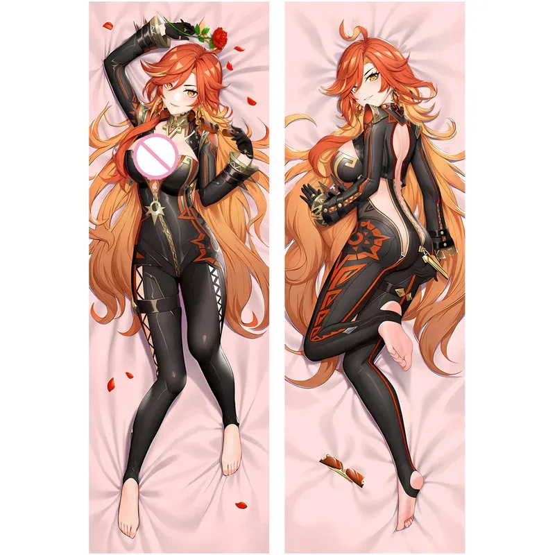 

Mavuika cosplay hug body pillow case 2-side printed Genshin mavuika hugging pillow case long pillow cover Xmas