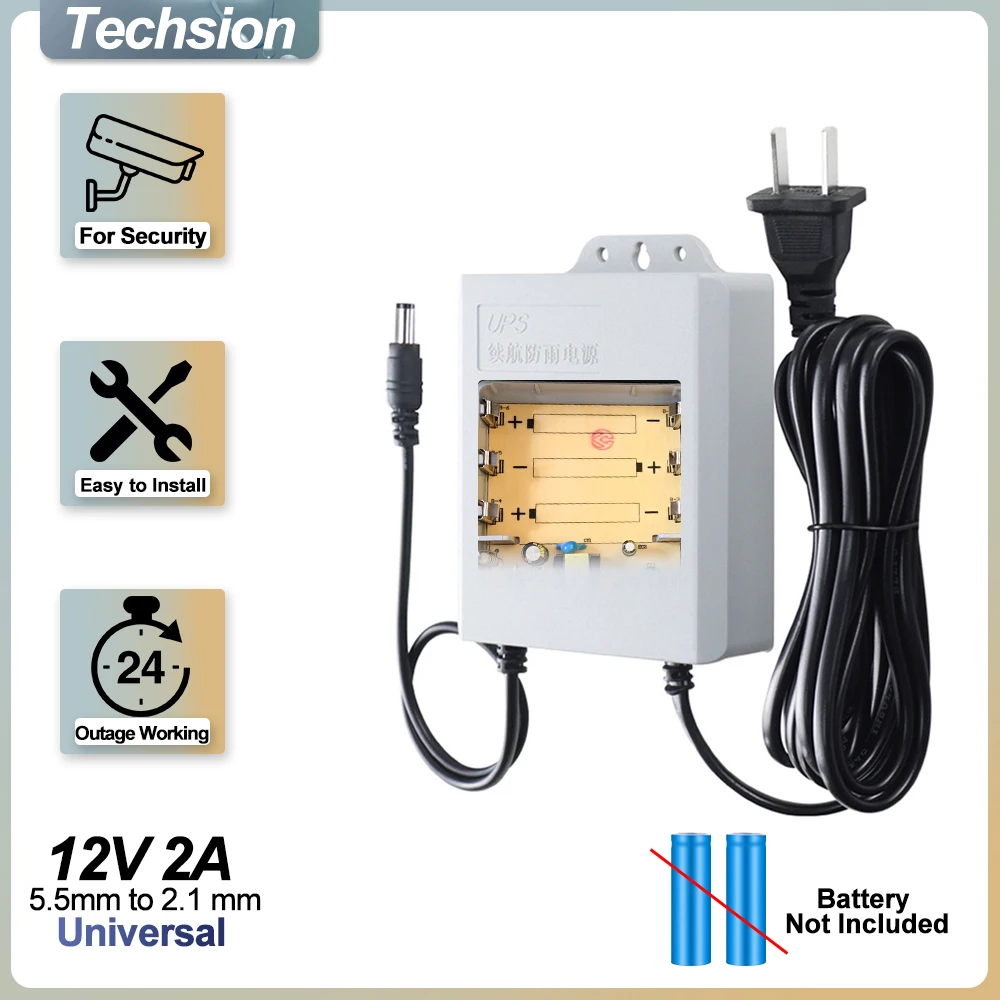 USV-Überwachung Stromausfall Ausdauer Stromversorgung ohne Batterie Outdoor CCTV 12V 2A Kundenspezifisches Batteriestandsystem IP-Kamera