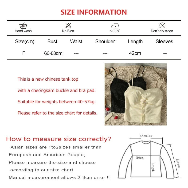 2024 Summer Chinese Vintage Jacquard Cheongsam Buckle Tank Top Pleated Elastic Crop Top Women Sleeveless Sexy Camis With Bra Pad