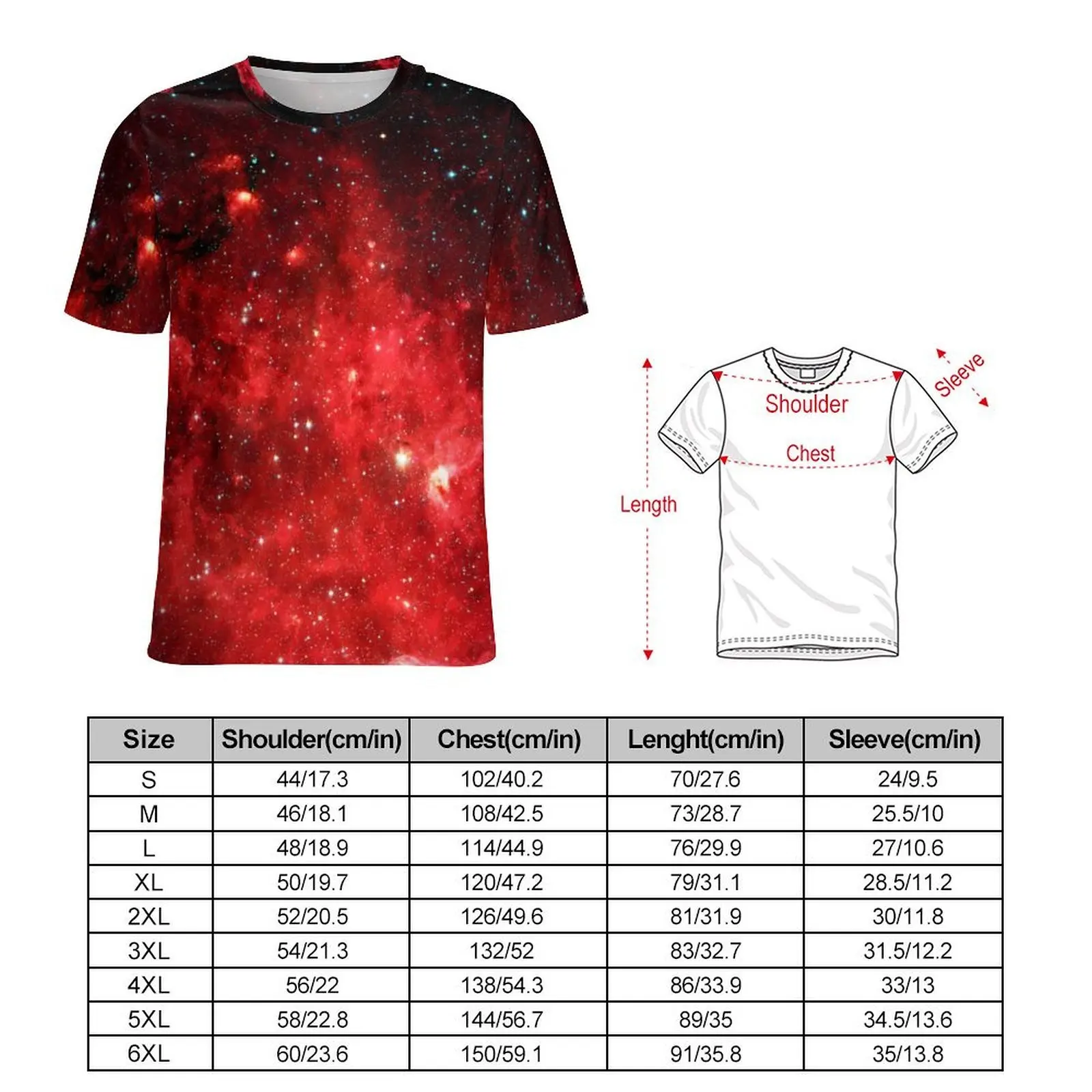 Man Galaxy T-Shirt North America Nebula Hippie T-Shirts Short Sleeve Design Tshirt Hot Summer Aesthetic Plus Size Top Tees