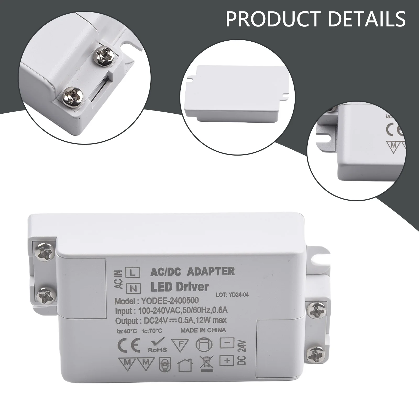 Constant Voltage LED Power Supply Small and Flat Design Easy Installation Suitable for Doorbells LED Displays and More