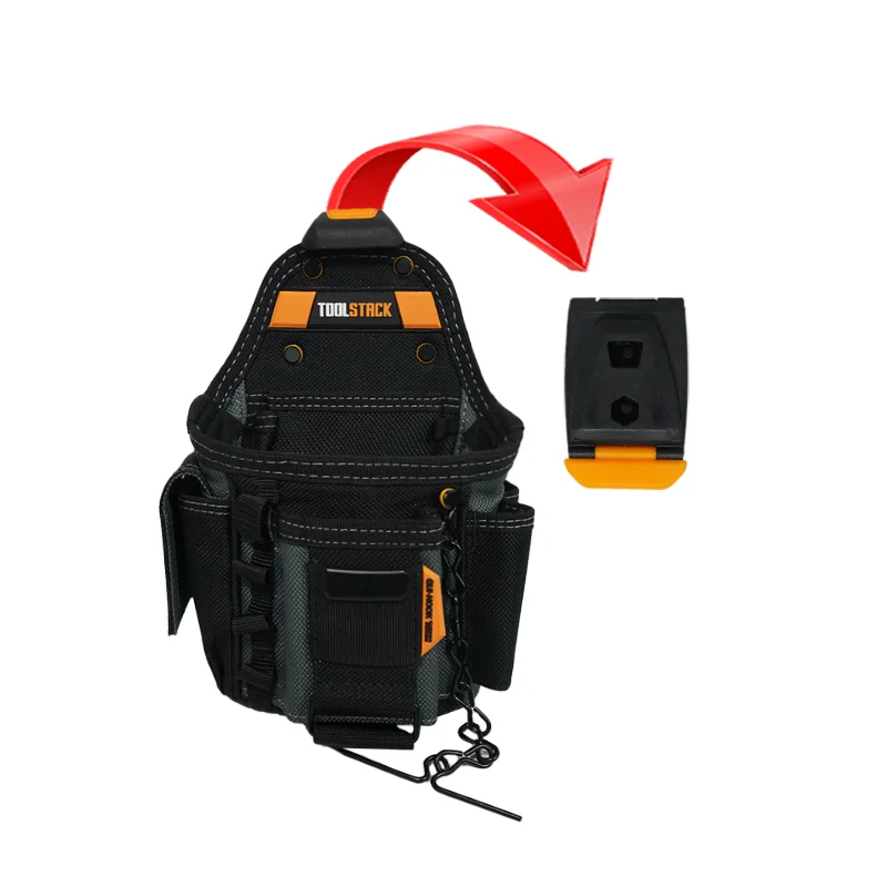 TOOLSTACK Borsa per piccoli elettricisti Cintura per attrezzi Tasche multifunzionali Borsa per attrezzi Elettricista Idraulico Borse per attrezzi per lavoratori di manutenzione
