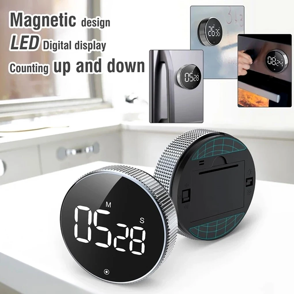 LED Digital Kitchen Timer For Cooking Shower Study Stopwatch Alarm Clock Magnetic Electronic Cooking Countdown Time Timer New