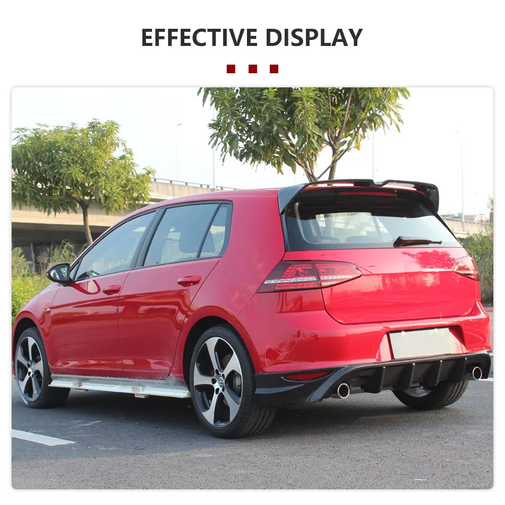 Carbon Fiber Car Rear Trunk Spoiler Wing for Volkswagen VW Golf 7 VII MK7 7.5 GTI R 2014-2019 ABS Roof Window Boot Lip Spoiler
