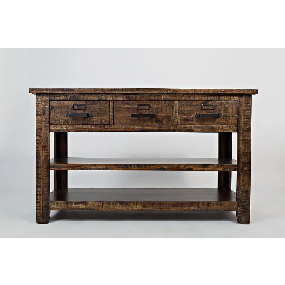 

Console Table Rustic Industrial Media Console Table