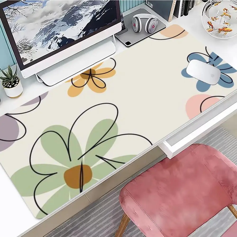 

Bohemian style floral Mouse Pad Gaming Mouse Pad, Mouse Pad with Edges and Non-Slip Rubber Base, Extended Mouse Pad