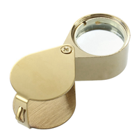 10Pcs 10X Magnifying Magnifier Glass Jewellers Eye Foldable Jewelry Loop Loupe(Golden)-B61B