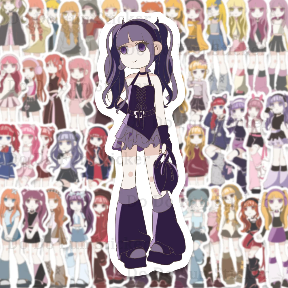 50 قطعة الكرتون Y2K ملصق الموضة مقاوم للماء بولي كلوريد الفينيل كول وسيم شخصية فن الديكور كأس جراب هاتف سجل القصاصات المحمول