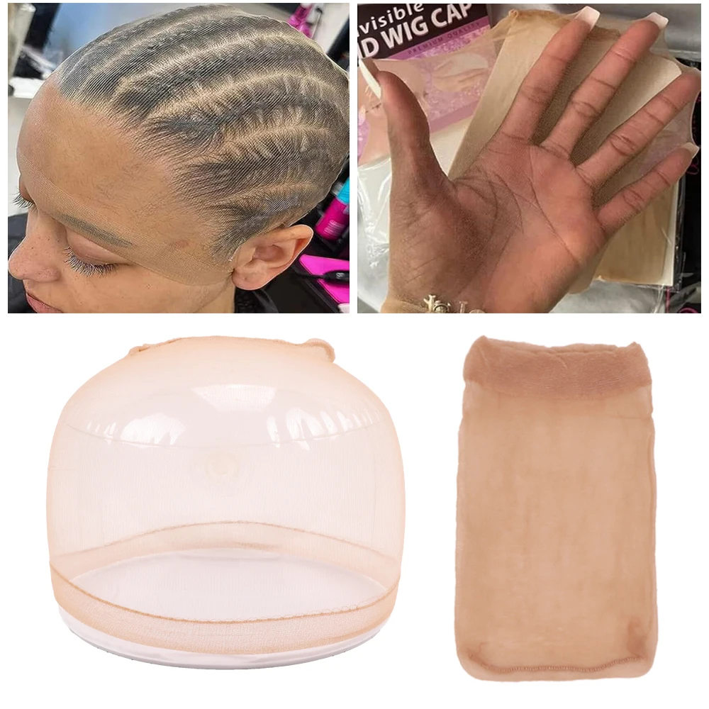 

50/100 Stocking Wig Caps For Lace Front Wig Stable Transparent Ultra-Thin Wig Caps For Wearing Wigs Invisible Wig Caps For Women