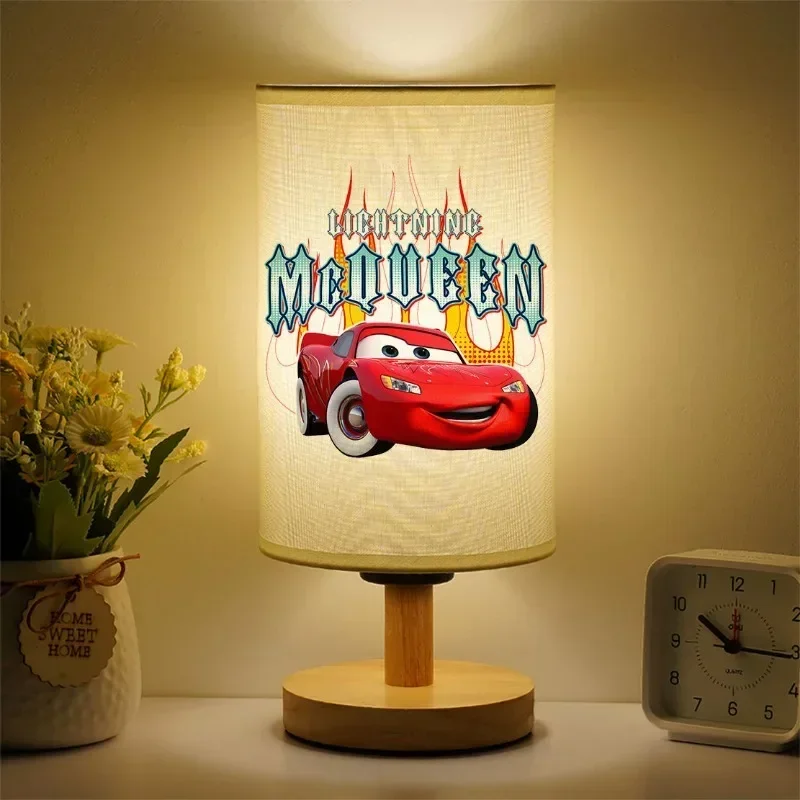 Lightning McQueen Cars cartoon sound control bedroom bedside lamp student learning eye protection voice small desk lamp gift