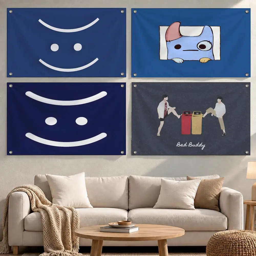 TV Series Bad Buddy Flags Minimalist Fabric Banner Flags Garden Shop Bedroom Festival Birthday Wall Decor