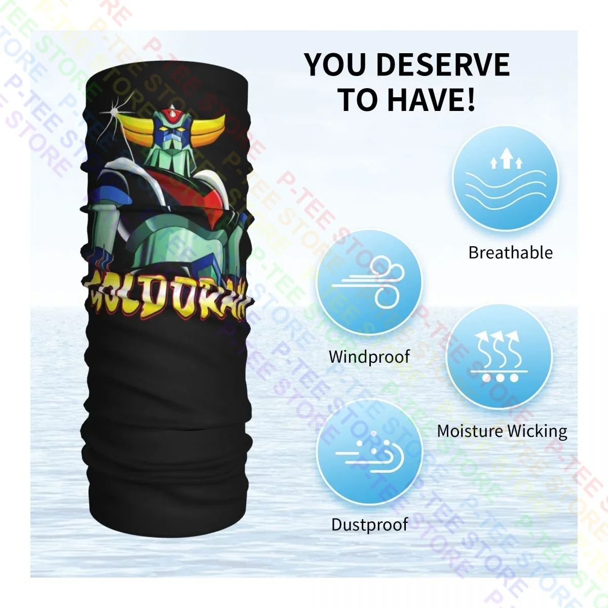 Manga Goldorak V3 Ufo Robo Grendizer 1975 Polaina de pescoço Bandana Cachecol Máscara facial Simples Meia máscara Tubo de polaina