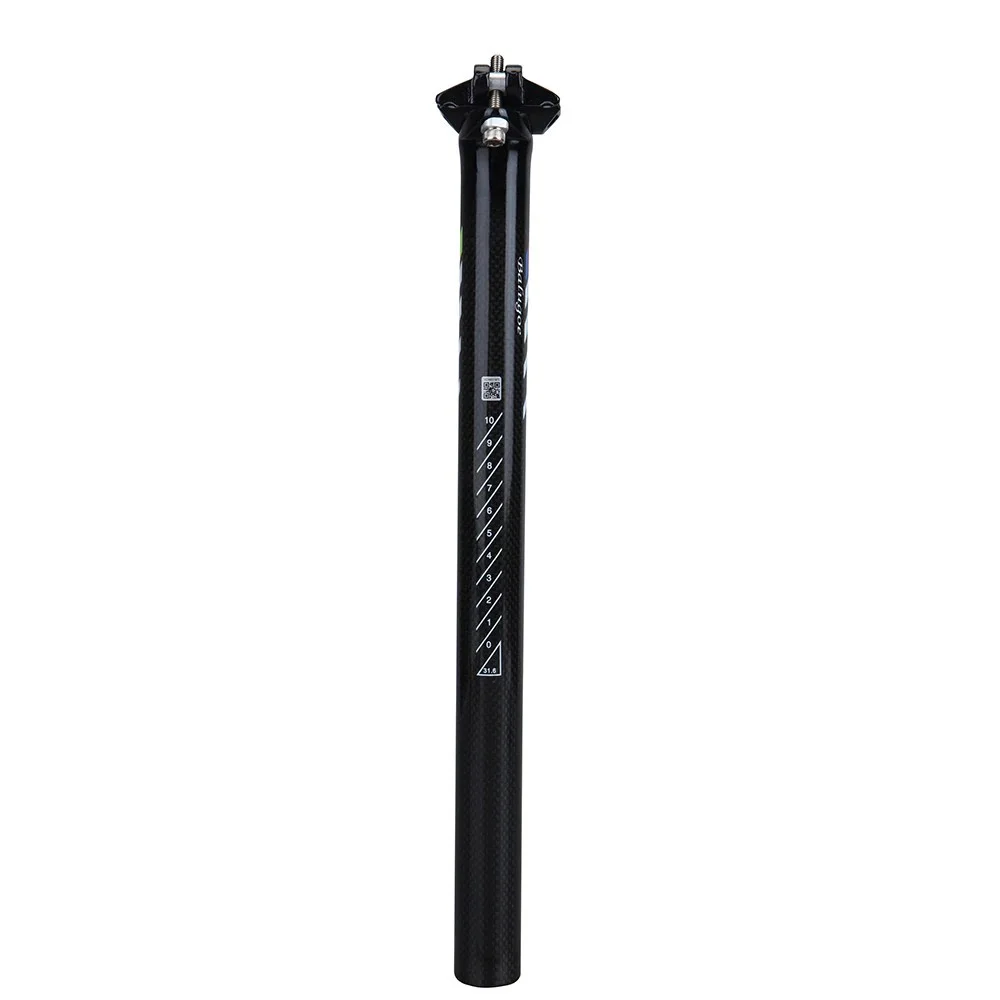 BALUGOE-Full Carbon Seatpost for MTB, Road Bike Seat Post, 3K Glossy Bicycle Parts, 27.2mm, 30.8mm x 350mm, 400mm