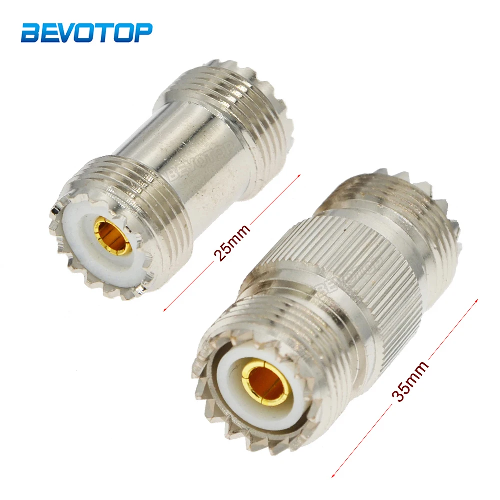 2Pcs/Lot UHF PL259 Female to Female Connectors Coaxial Adapter for CB Ham Radio Antenna SWR Meter Cable Extention 50 Ohm