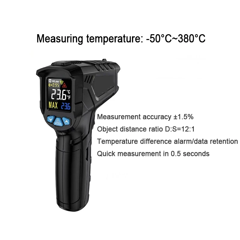 

Handheld Thermometer Gun Infrared Thermometer Baking Commercial Oil Temperature Gun Air Conditioning Temperature Detector