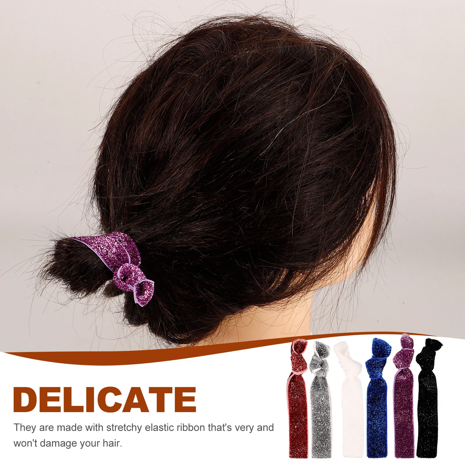 

18 Pcs Girls Hair Accessories Ring Ribbon Ties ing Tiny Elastics Scrunchies for Khaki No Break Kit Miss