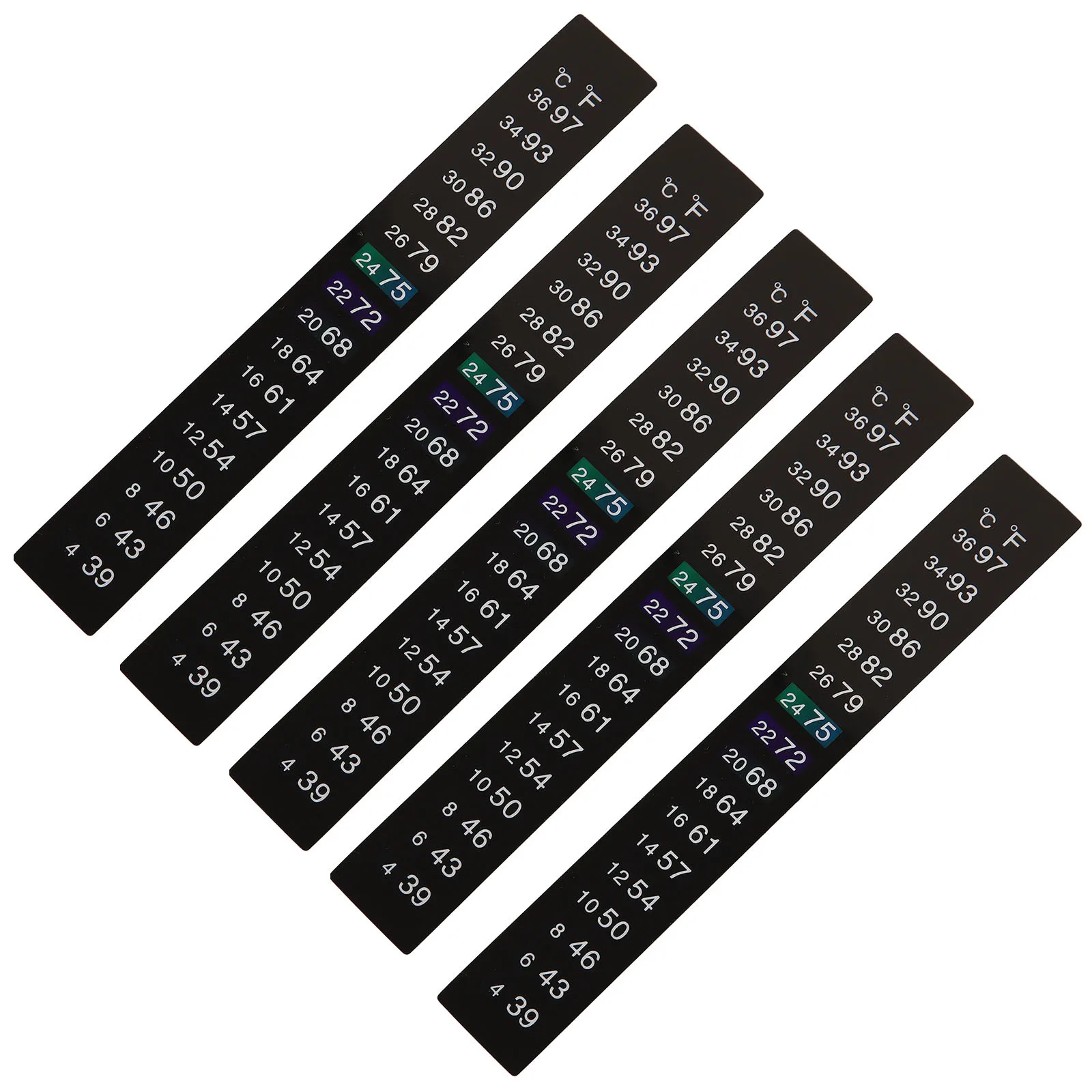 

5Pcs Stick on Fermentation Thermometer Strip Temperature Sticker for Brewing Jar Adhesive Accurate Temperature Indicator