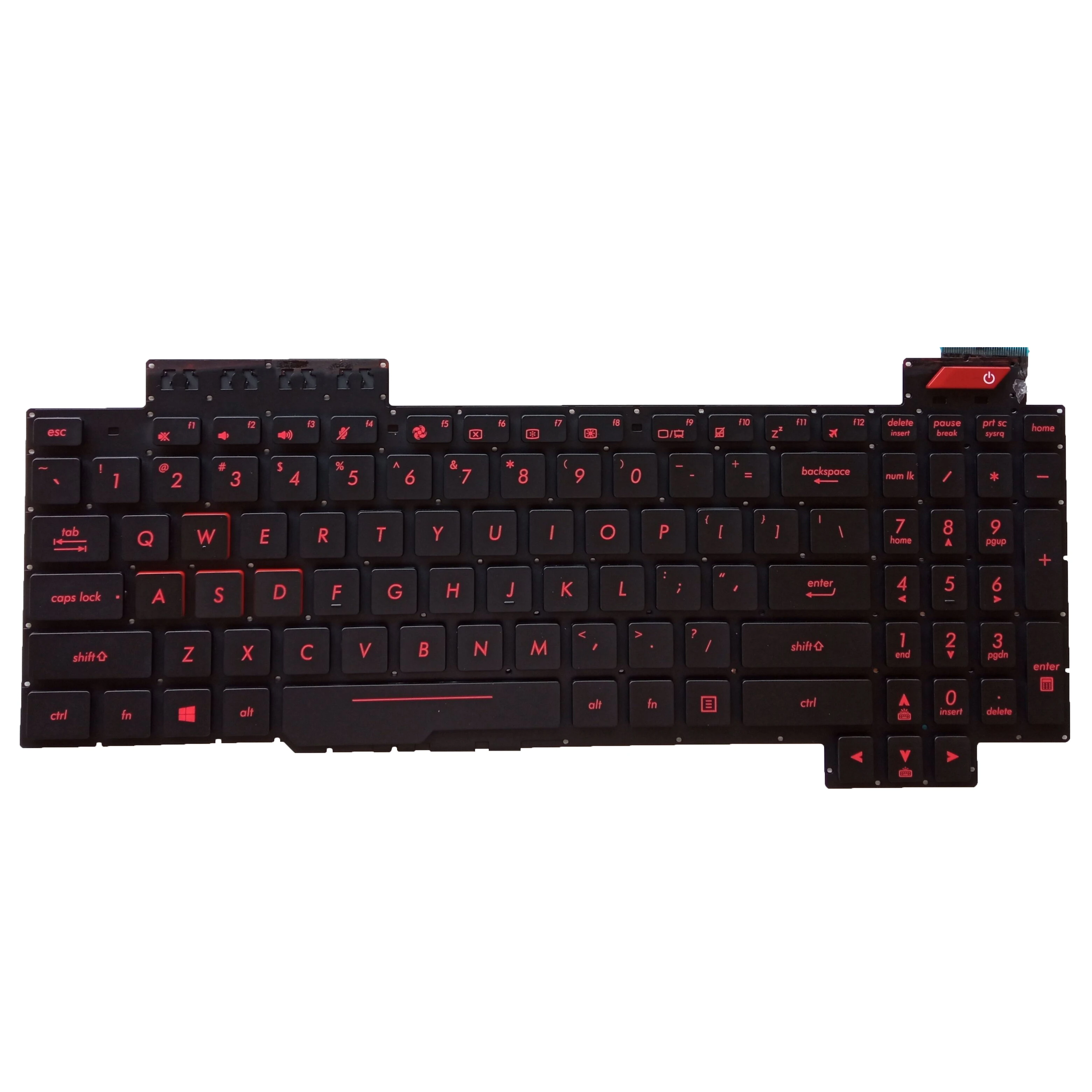 

US Laptop Keyboard for ASUS ROG v170746dk1 FX63 FX63V FX503VM FX503VD ZX63VE FZ63V GL503VS ZX63V no pointer with backlight red
